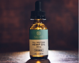 hemp oil in a bottle